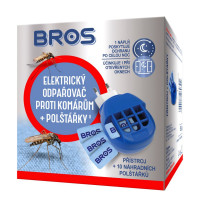 Bros - elektrický odpařovač proti komárům + 10 polštářků