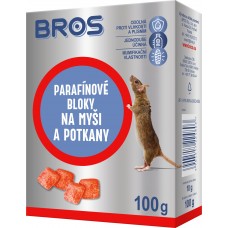 BROS Parafínové bloky na myši a potkany - rodenticid 1kg