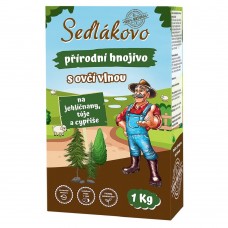 Sedliakovo hnojivo s ovčou vlnou na ihličnany, tuje a cyprušteky